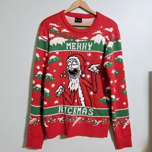 Rick and Morty Space Cruiser Ugly Christmas Sweater - Merry Rickmas!